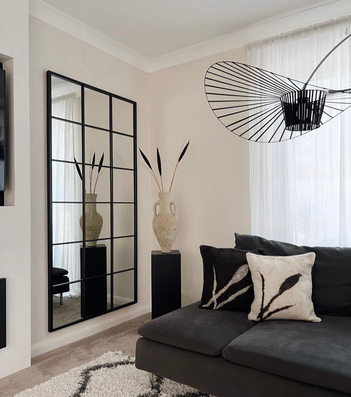 Abraham Full Length Large Black Metal Window (180cmx90cm)